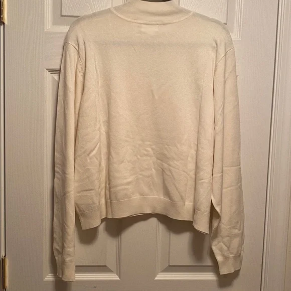 The Drop Whisper White Long Sleeve Mock Neck Sweater…size 3X - Picture 2 of 5